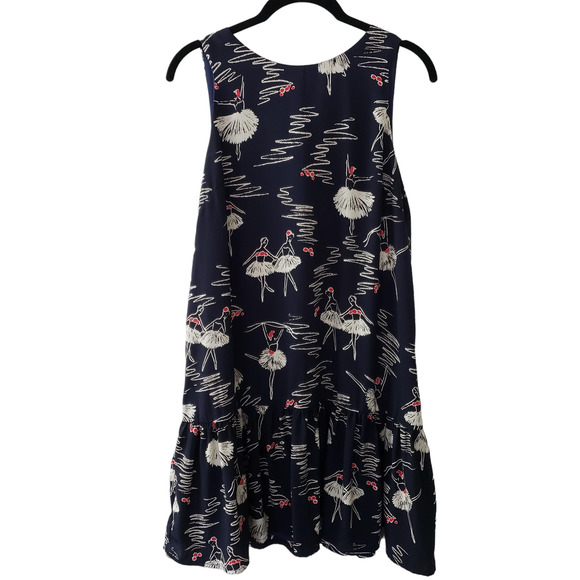 Anthro Sunday in Brooklyn Sleeveless Pirouette Flounce Shift Dress, Blue, Sz SP - Picture 1 of 7